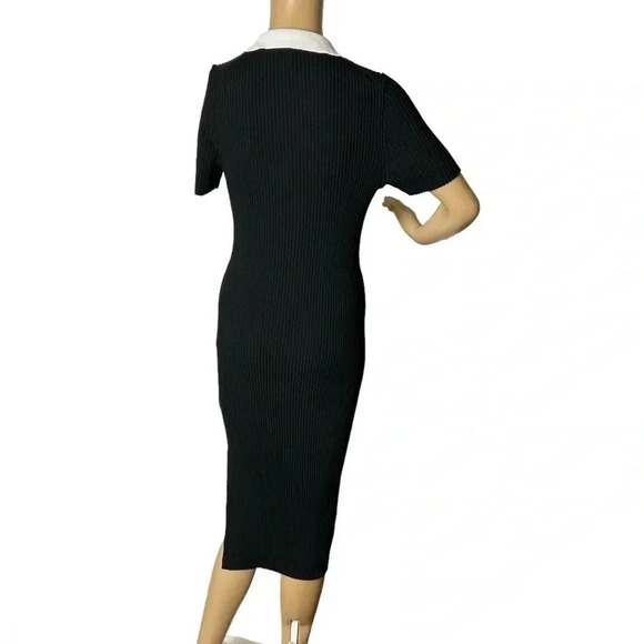 Rag & Bone dress.Black ribbed Cadee Polo,event , career, retro vibe,classy - Picture 4 of 15